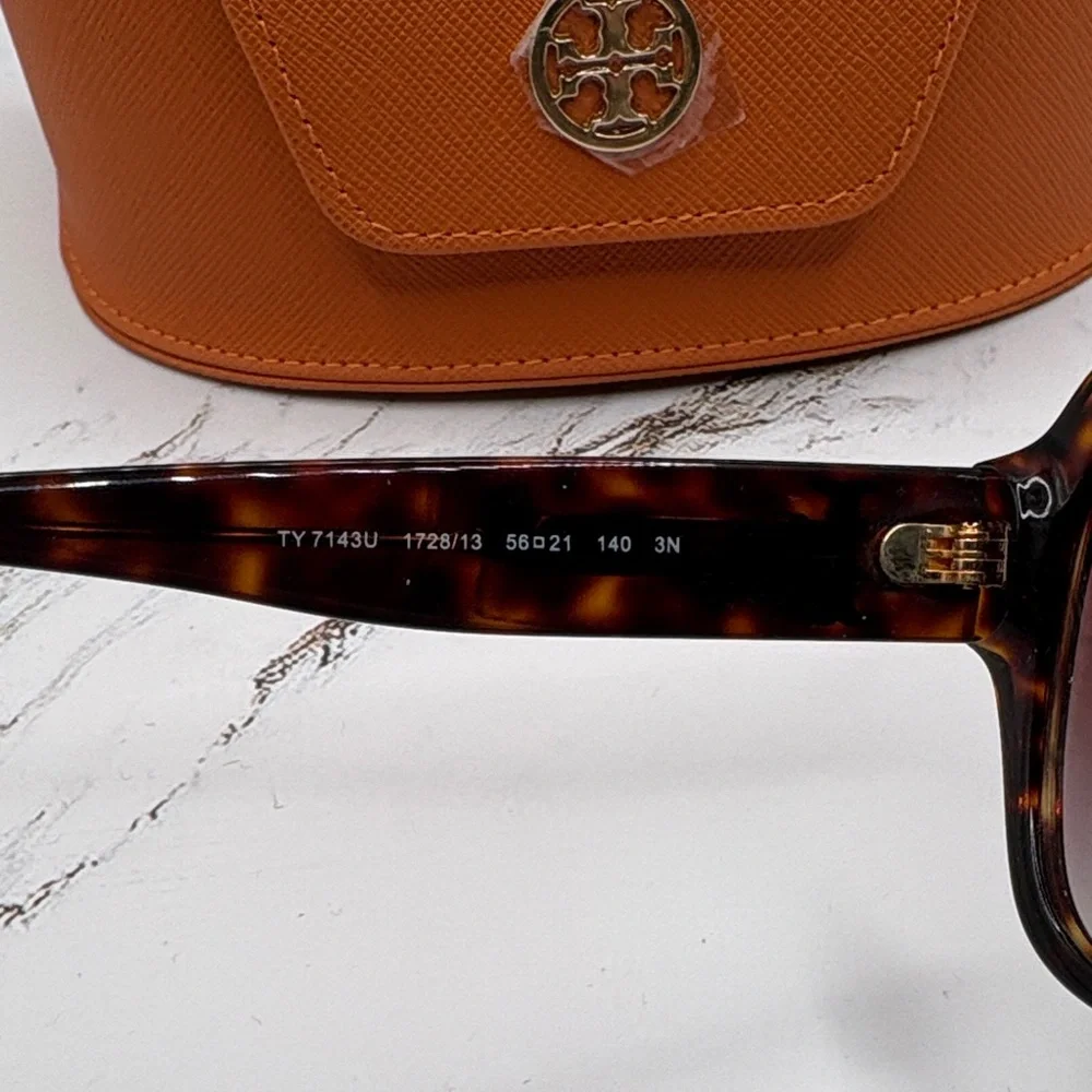 Tory Burch Tortoise Sunglasses with Orange Case
